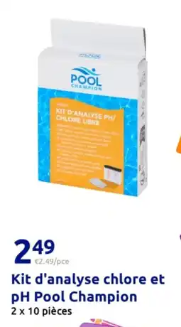 Action Kit d'analyse chlore et pH Pool Champion offre