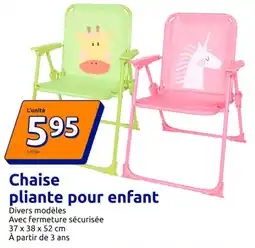 Action Chaise pliante pour enfant offre