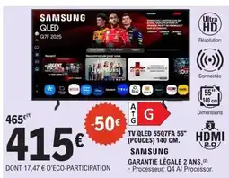 E.Leclerc SAMSUNG Tv qled 55q7fa 55" (pouces) offre