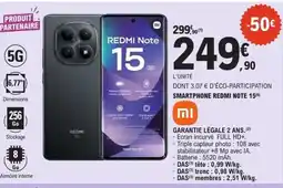 E.Leclerc Smartphone redmi note 15 offre