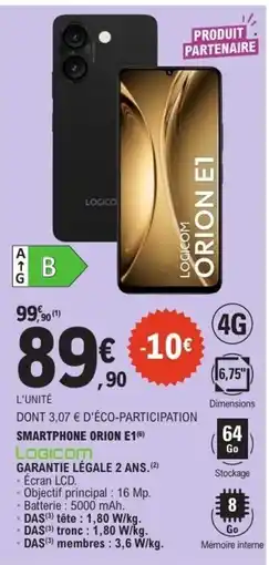 E.Leclerc LOGICOM Smartphone orion e1 offre