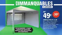 E.Leclerc Tonnelle pop up 3 x 3m offre