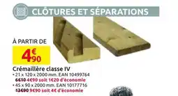 Mr Bricolage Crémaillère classe IV offre