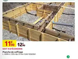 Mr Bricolage Planche de coffrage offre