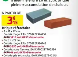Mr Bricolage Brique réfractaire offre