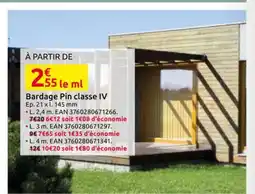 Mr Bricolage Bardage Pin classe IV offre