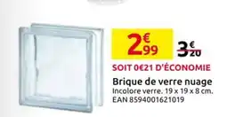 Mr Bricolage Brique de verre nuage offre