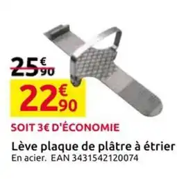 Mr Bricolage Lève plaque de plâtre à étrier offre