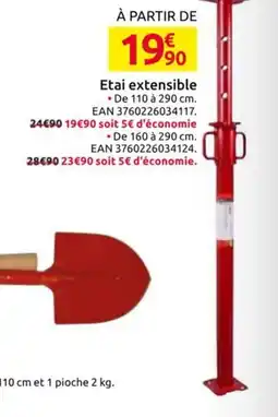 Mr Bricolage Etai extensible offre