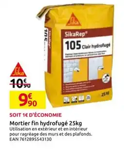 Mr Bricolage SIKA Mortier fin hydrofugé offre