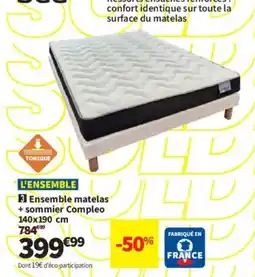 Conforama Ensemble matelas + sommier Compleo offre