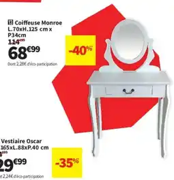 Conforama Coiffeuse Monroe offre