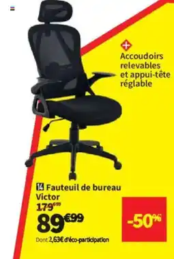 Conforama Fauteuil de bureau Victor offre