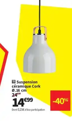 Conforama Suspension céramique Cork offre