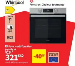 Conforama WHIRLPOOL Four multifonction pyrolyse offre