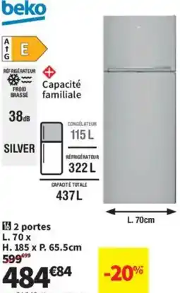 Conforama BEKO 2 portes offre
