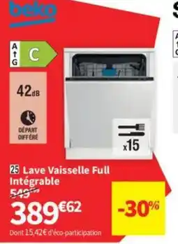 Conforama BEKO Lave vaisselle Full offre