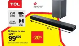 Conforama TCL Barre de son offre