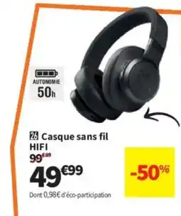 Conforama Casque sans fil offre