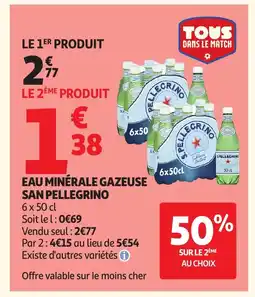 Auchan SAN PELLEGRINO Eau minérale gazeuse offre