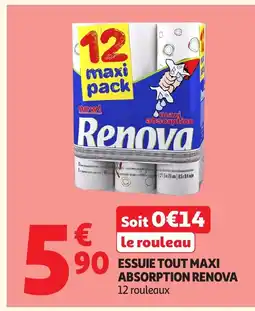 Auchan RENOVA Essuie tout maxi absorption offre