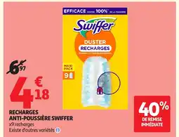 Auchan SWIFFER Recharges anti-poussière offre