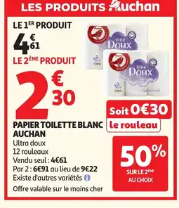 Auchan AUCHAN Papier toilette blanc offre