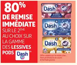 Auchan DASH Sur la gamme des lessives pods offre