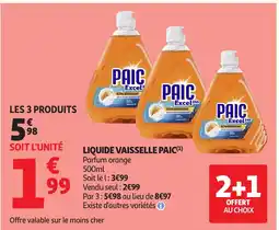 Auchan PAIC Liquide vaisselle offre