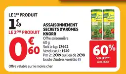 Auchan KNORR Assaisonnement secrets d'arômes offre