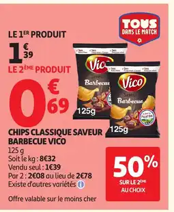 Auchan VICO Chips classique saveur barbecue offre