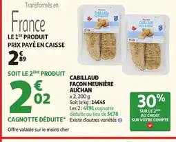 Auchan AUCHAN Cabillaud façon meunière offre