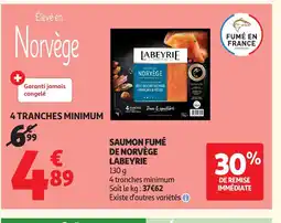 Auchan LABEYRIE Saumon fumé de norvège offre