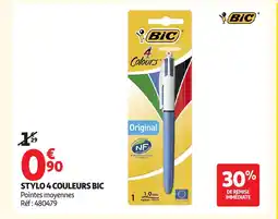 Auchan BIC Stylo 4 couleurs offre
