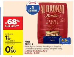 Carrefour Market BARILLA Pâtes offre