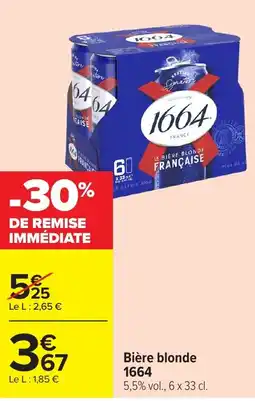 Carrefour Market 1664 Bière blonde offre