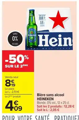 Carrefour Market HEINEKEN Bière sans alcool offre