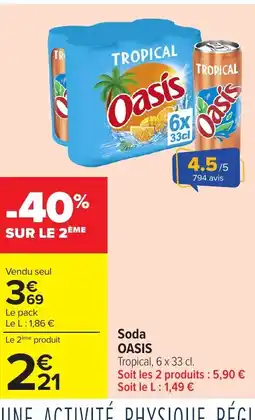 Carrefour Market OASIS Soda offre