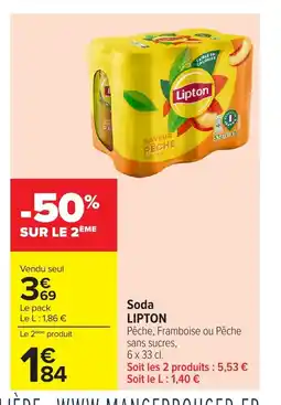 Carrefour Market LIPTON Soda offre