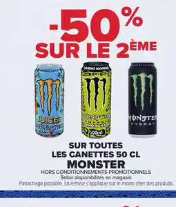 Carrefour Market MONSTER Sur toutes les canettes offre