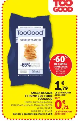 Bi1 TOOGOOD Snack de soja et pomme de terre offre