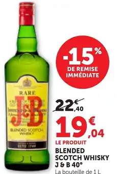 Bi1 J&B Blended scotch whisky offre