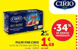 Bi1 CIRIO Pulpe fine offre