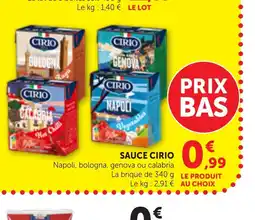 Bi1 CIRIO Sauce offre