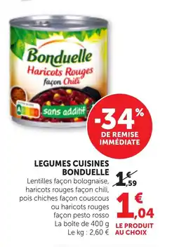 Bi1 BONDUELLE Legumes cuisines offre