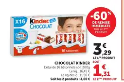 Bi1 KINDER Chocolat offre