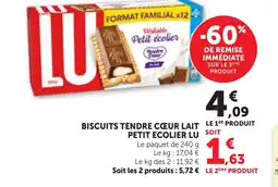 Bi1 LU Biscuits tendre cœur lait petit ecolier offre