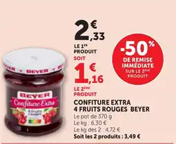 Bi1 BEYER Confiture extra 4 fruits rouges offre
