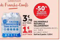 Bi1 VELLEMINFROY Eau minerale naturelle offre