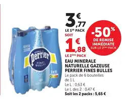 Bi1 Eau minerale naturelle gazeuse perrier fines bulles offre